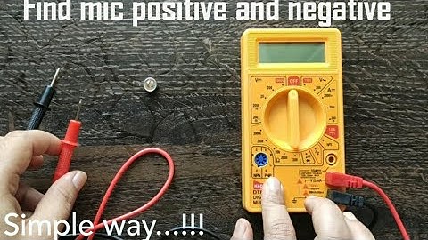 How to find mic positive and negative at home | Simple way to find mic positive and negative |