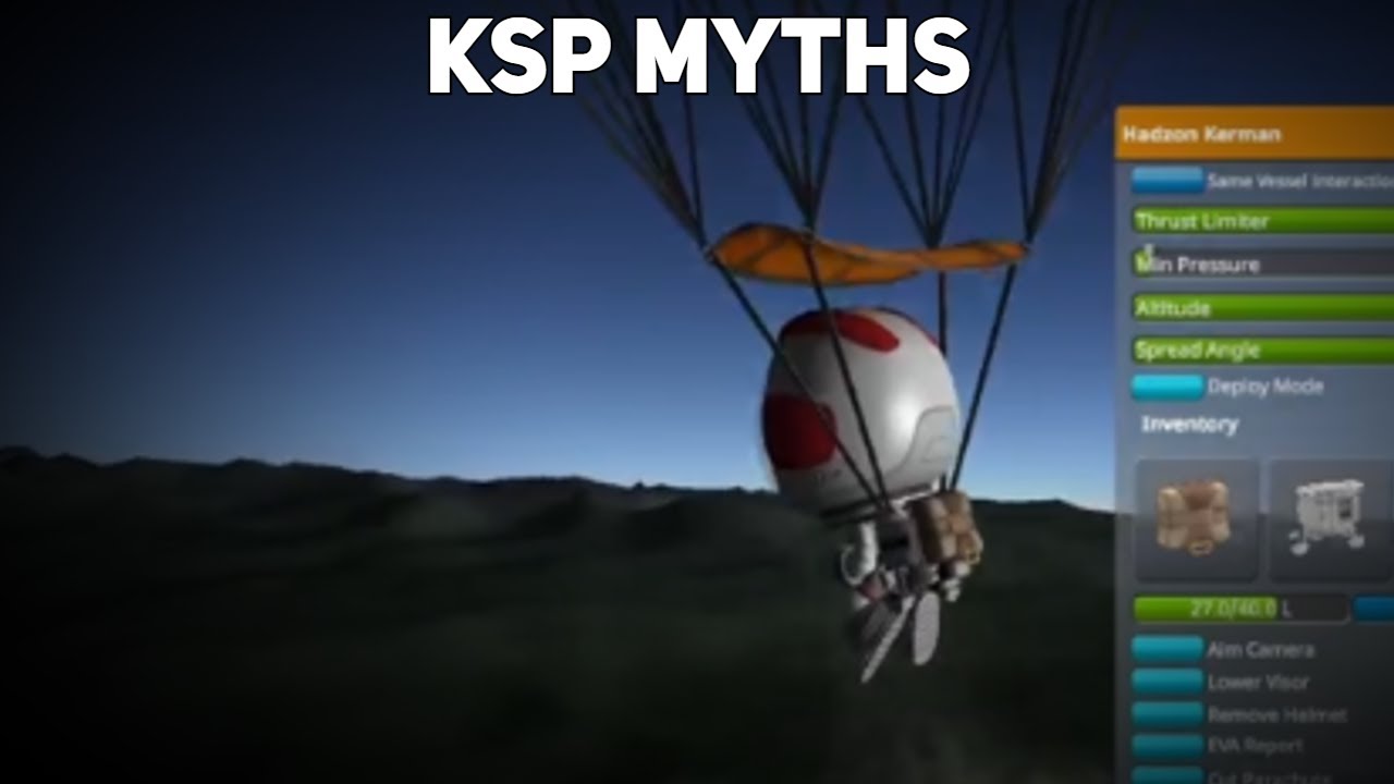 Parachute in SPACE? [KSP myths] YouTube