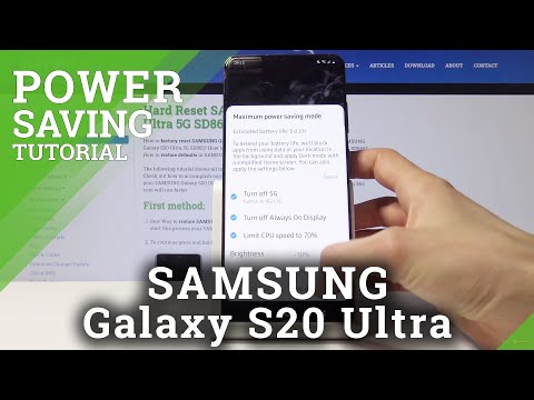 How to Save Power in SAMSUNG Galaxy S20 Ultra – Power Saving Mode