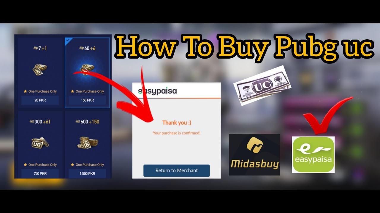 How To Buy Pubg Mobile UC | EasyPaisa | Midasbuy Pubg UC in Pakistan ...