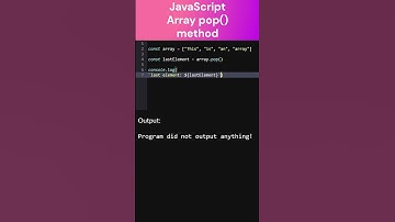 JavaScript Array pop() method #coding #js #javascript #frontend #webdevelopment #webprogramming