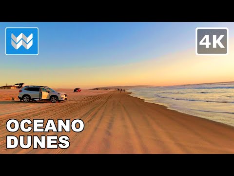 [4K] DRIVING ON PISMO BEACH - Oceano Dunes in San Luis Obispo County, California USA Relaxing Waves