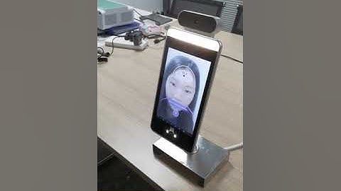 Face recognition with temperature detection and QR code reader