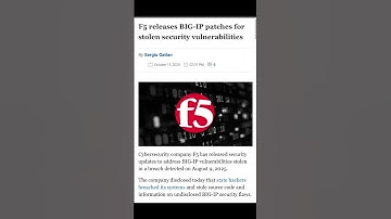 F5 Big-IP breach #cyberattack #doj #cybersecurity