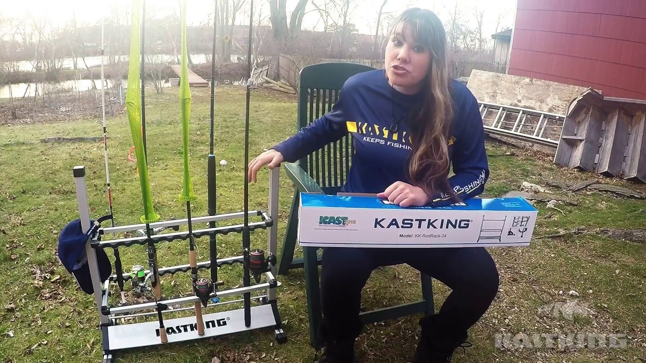 KastKing Rack 'em Up Rod Rack Assembly - Fishing Rod and Reel Organization  