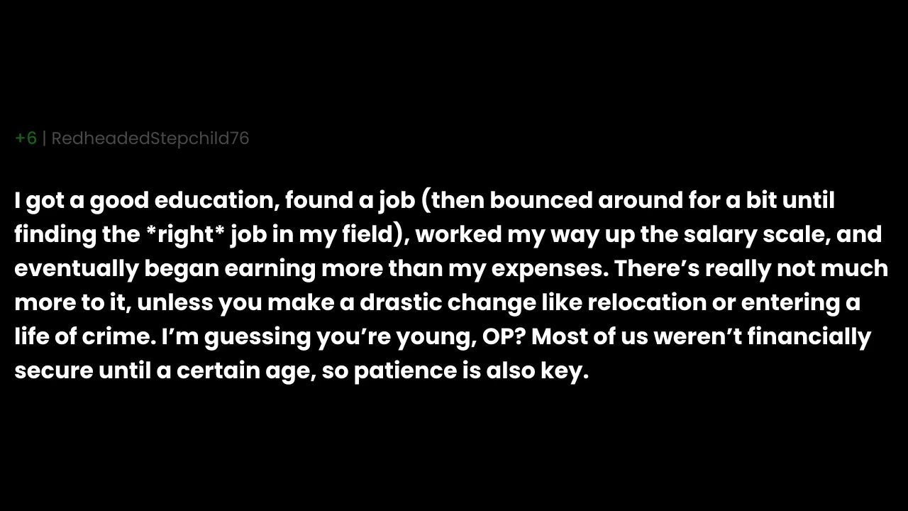 How in the hell do you escape living paycheck to paycheck?