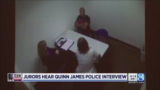 Jurors hear Quinn James police interview