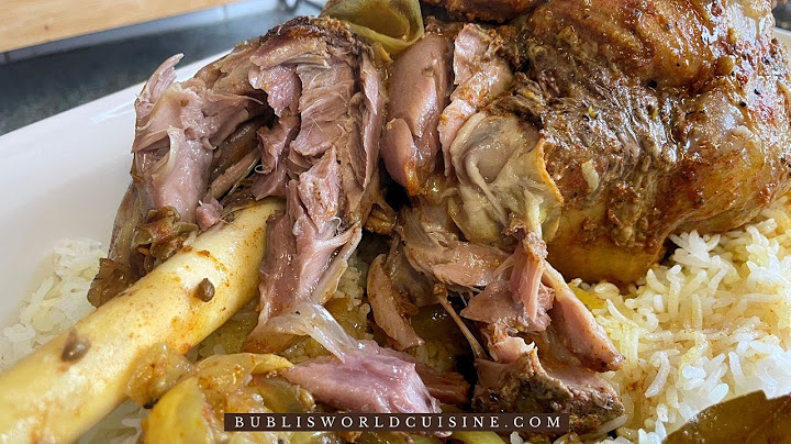 Tender juicy Lamb leg roast in oven