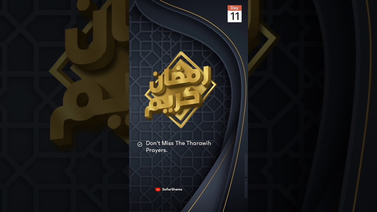 Don’t Miss The Tharawih Prayer