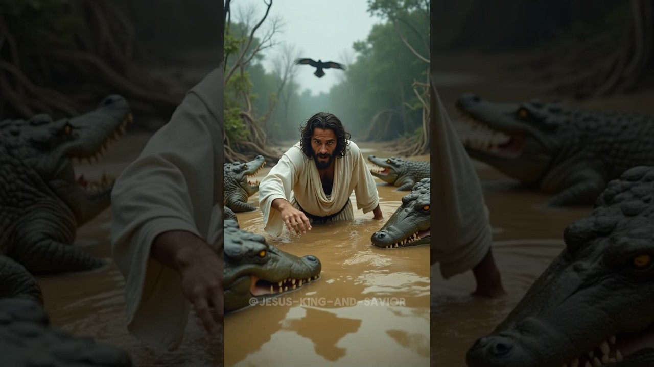 Jesus is Surrounded by Corcodiles! WWJD? 