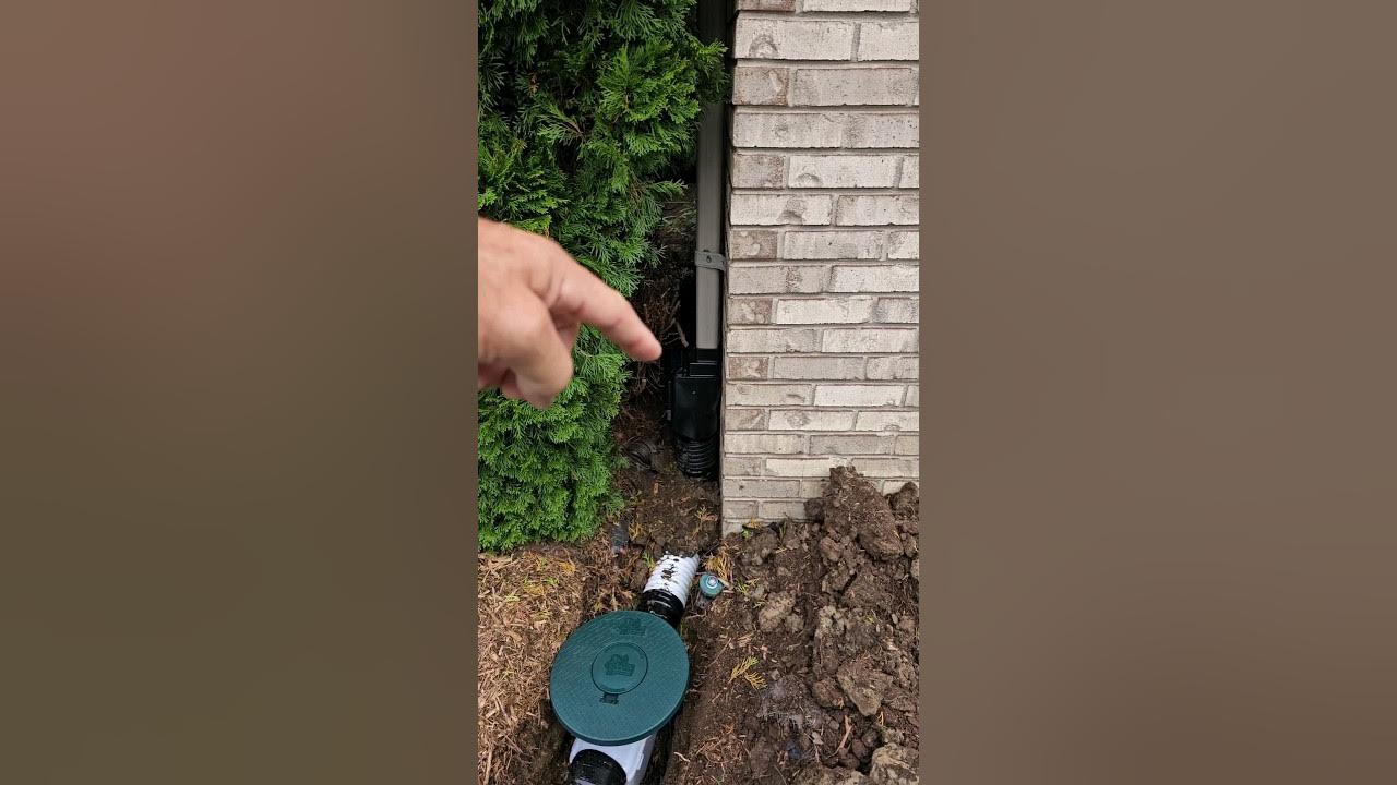 How to Tie a Gutter Downspout into a Discharge Line YouTube