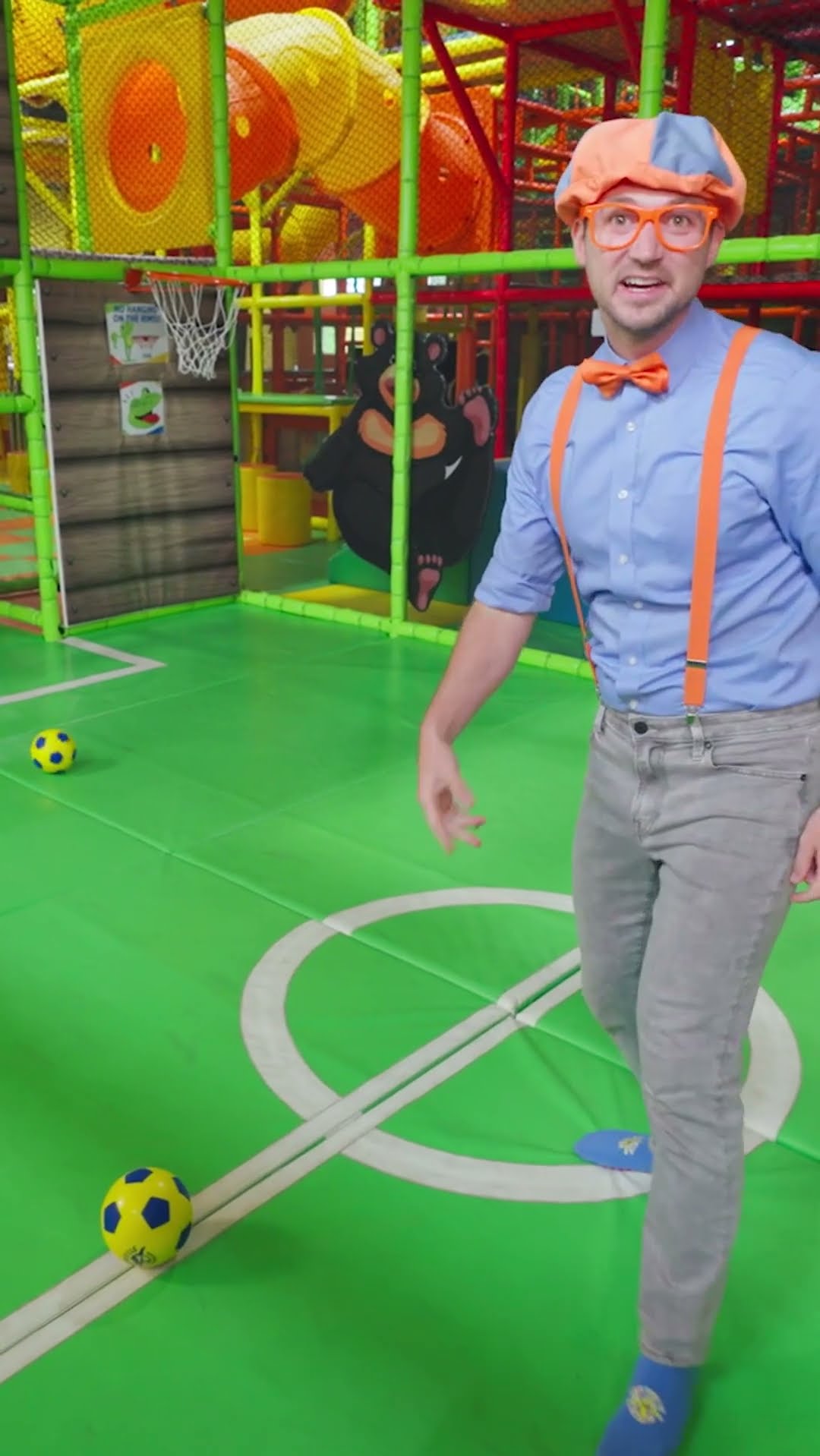 Learn Counting \u0026 Kicking⚽ | Blippi Shorts | #shorts #blippi #blippimusic