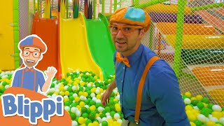 Blippi Visits Jumping Beans Indoor Playground! | Learn With Blippi |  Educational Videos For Kids