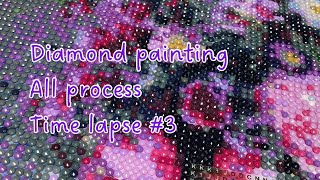 Diamond painting all process/Time lapse/ダイヤモンドアート3/4