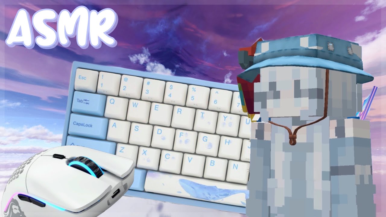 Custom Keyboard & Mouse Sounds ASMR [Red Switches] Hypixel Solo