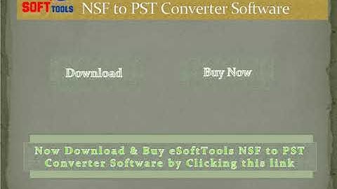 How to convert NSF file in PST file.eSoftTools NSF to PST Converter Software.