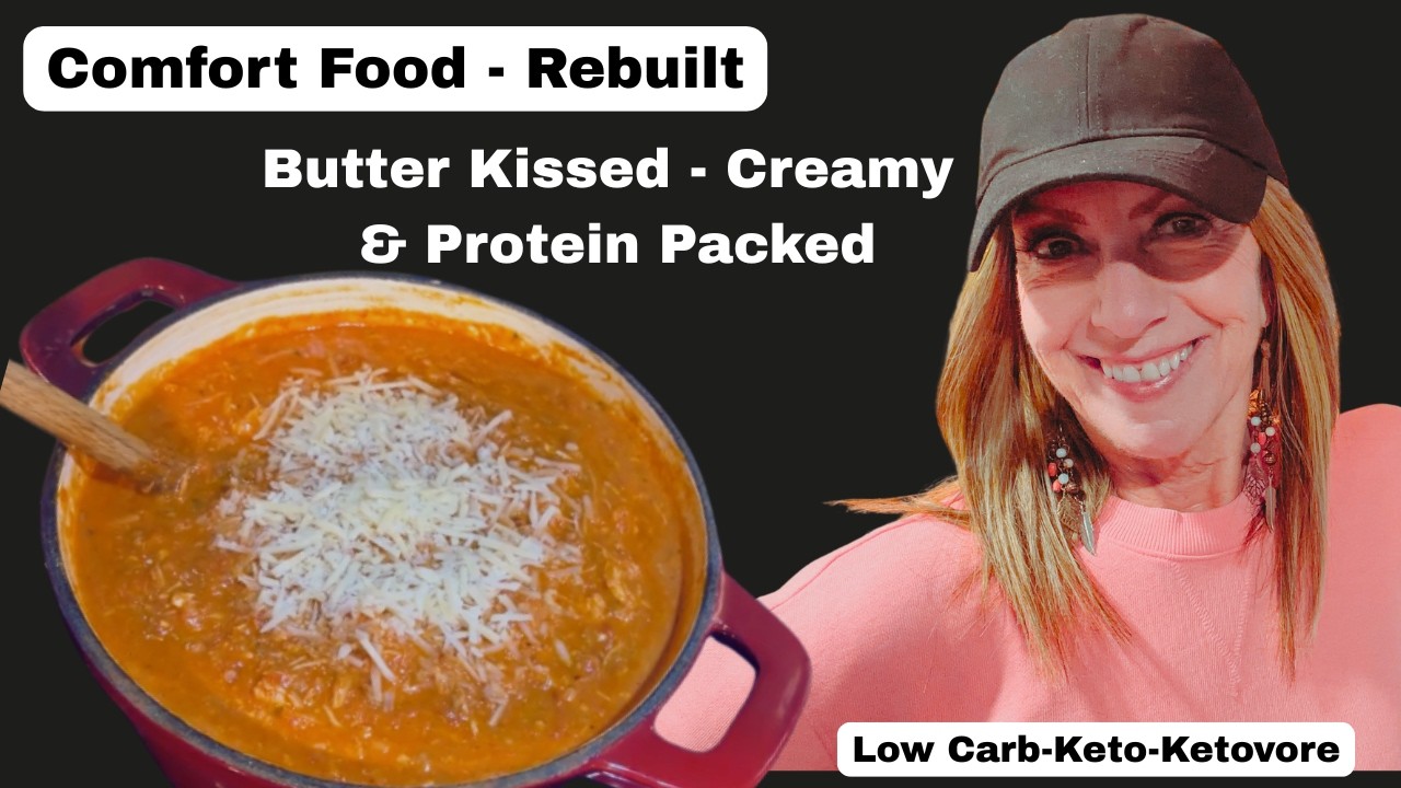 Кето-суп из томатов с мясом | Сливочный кетогенный семейный ужин | Низкоуглеводная комфортная еда