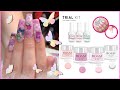 Easy DIY Purple Butterfly Flower Transfer Foil Dip Powder Nails | Rossi Glam Dip Powder Kit Review