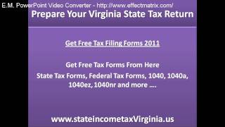 Prepare Your Virginia State Tax Return, Free Virginia State Tax Estimator
