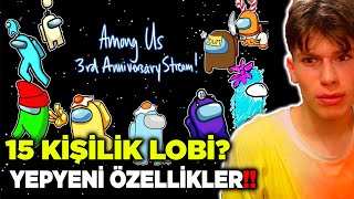 YENİ 15 KİŞİLİK LOBİ GÜNCELLEMESİ GELDİ !! AMONG US YENİ GÜNCELLEME