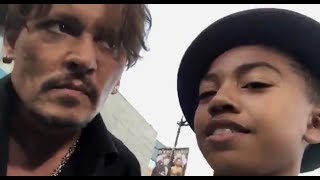 Johnny Depp names 5 Michael Jackson songs with Miles Brown @ Dead Men Tell No Tales LA premiere by Johnny Depp Fan 61,947 views 6 years ago 25 seconds