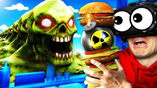 EXPLOSIVE FOOD vs INFINITE ZOMBIE BOSS (Dead Hungry VR Funny Gameplay) screenshot 4