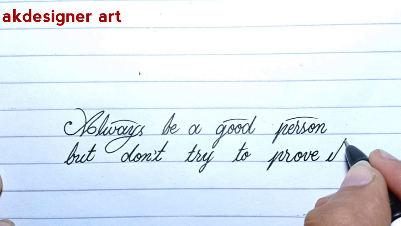 English Writing with Ball Pen | English Calligraphy - YouTube