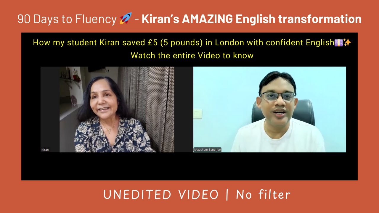 🌈 Authentic & Uncut 🚀: Kiran’s Amazing 3-Month Transformation in English ✨🗣️