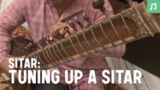 tuning up a sitar