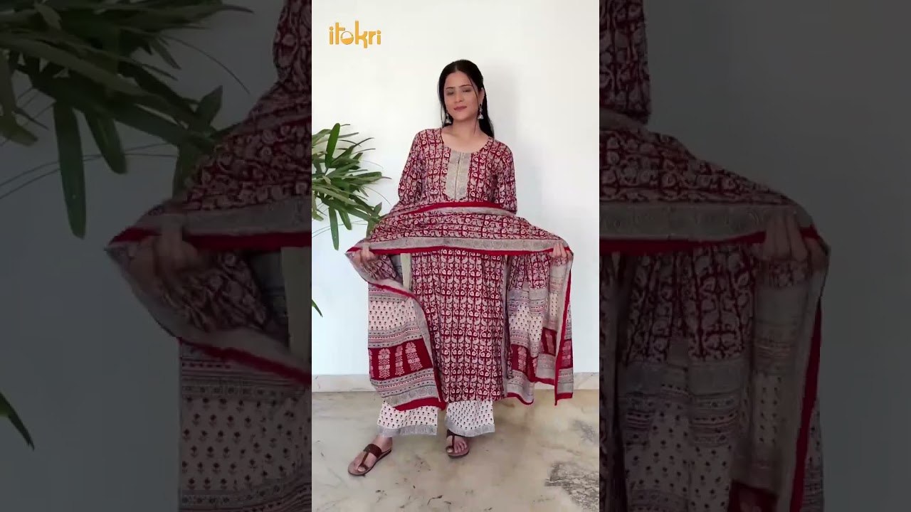 Bagh Cotton Suit|shop now|iTokri.com