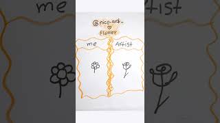 Difference Drawing flower me and artist ? drawing flowerdrawing funny funnyshort shorts short