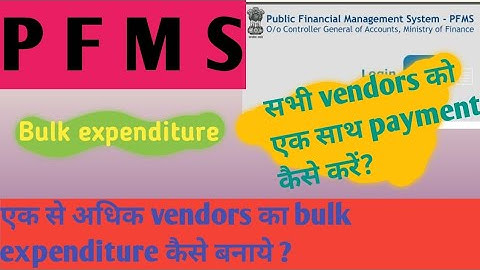 PFMS me Bulk payment kaise kare| PFMS bulk expenditure | #pfms #pfmsportal