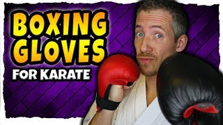 24oz Boxing Gloves in Karate Training [Kumite Training]