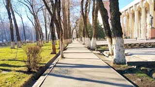 Bishkek 🇰🇬 [4K] walking tour| 3D Downtown city view| Mir Ave/Ayni Street| Beauty | Kyrgyzstan Nature