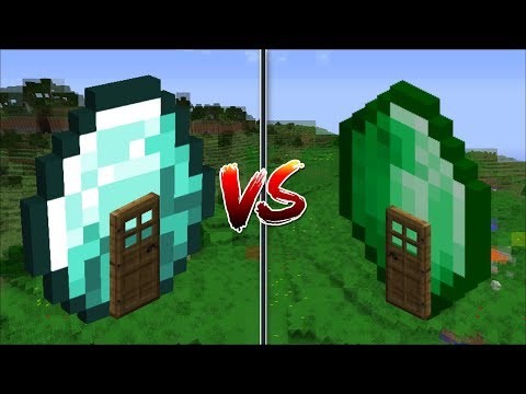 minecraft-emerald-house-vs-diamond-house-/-build-your-own-house-in-minecraft-!!-minecraft-mods