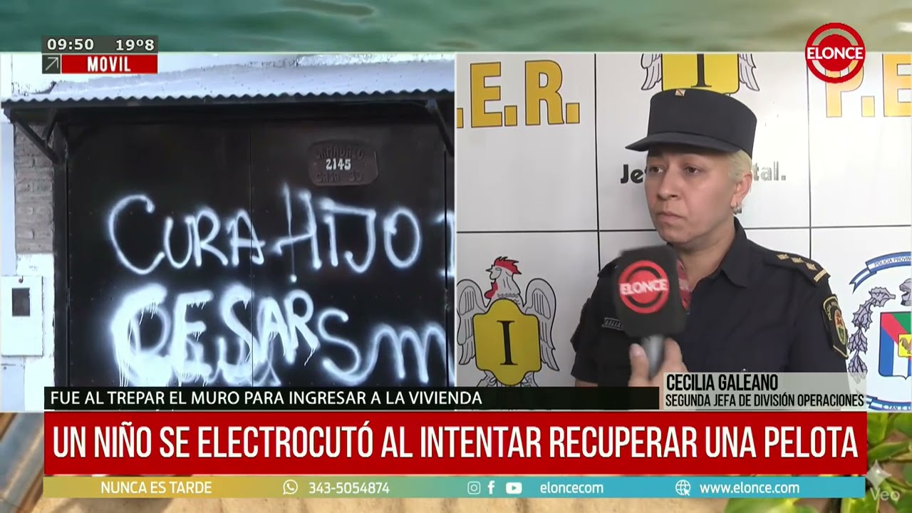 Detalles del caso del niño electrocutado al intentar trepar un muro en Paraná - 09/03/26