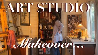 Art studio makeover & declutter✨ HUGE transformation!