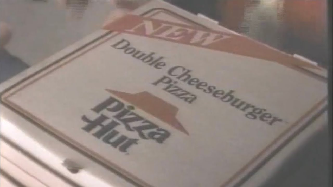 1990 Pizza Hut Double Cheeseburger Pizza Commercial YouTube