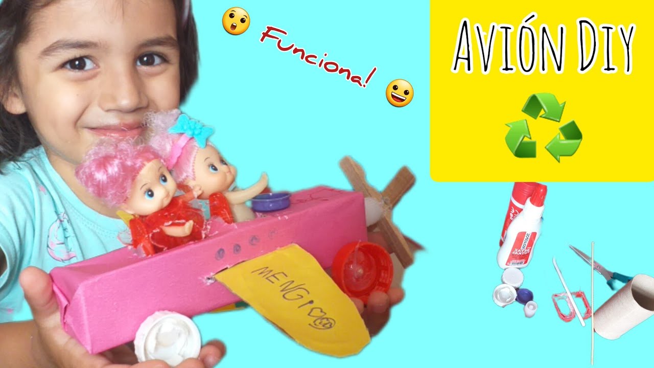 Cómo hacer un AVIÓN paso a paso con reciclados el avioncito avanza! #