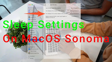 How To Change Sleep Settings On MacOS Sonoma