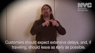 Notify NYC American Sign Language Message: Amtrak Service Disruption