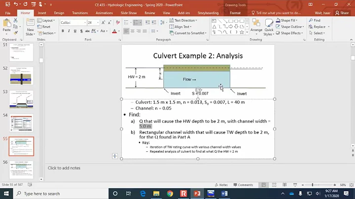 Two more culvert examples for HY-8 software - CE 433, Class 3 (14 Jan 2022)