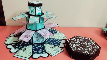 explosion box for beginners | how to make explosion box | hexagon tower explosion box tutorial