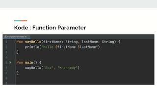 fungction parameter -kotlin dasar