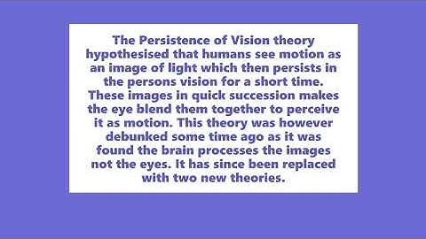 Persistence Of Vision