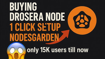 Drosera Network node buying/one click on nodes garden/only 15k users/airdrop confirmed/ #airdrop