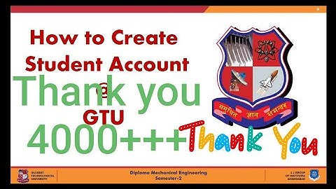 How to Create Student Account on GTU Portal #registration #mock test