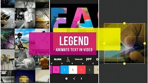 Legend Animate Text in Video