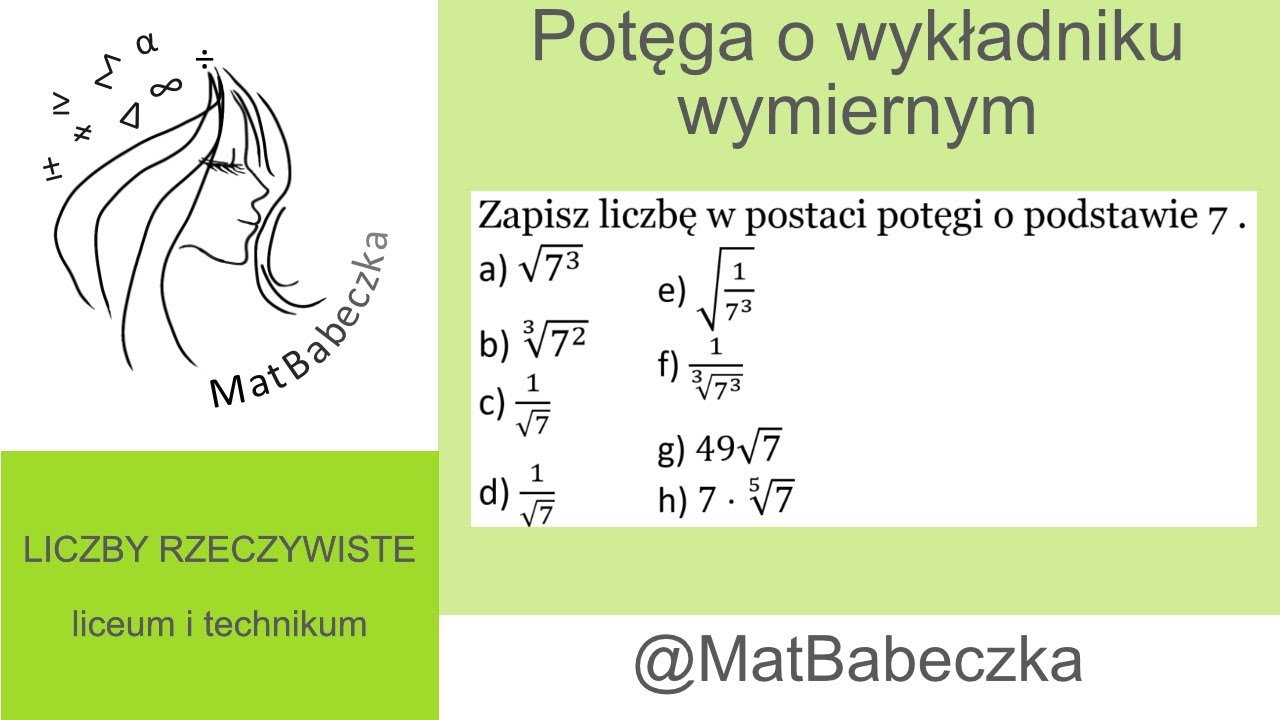 Zapisz liczbę w postaci potęgi o podstawie 7 .a) √(7^3 ) b) ∛(7^2 ) c