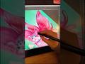 How I paint a pink fluffy cat with a Wacom Cintiq #art #digitalpainting #painting